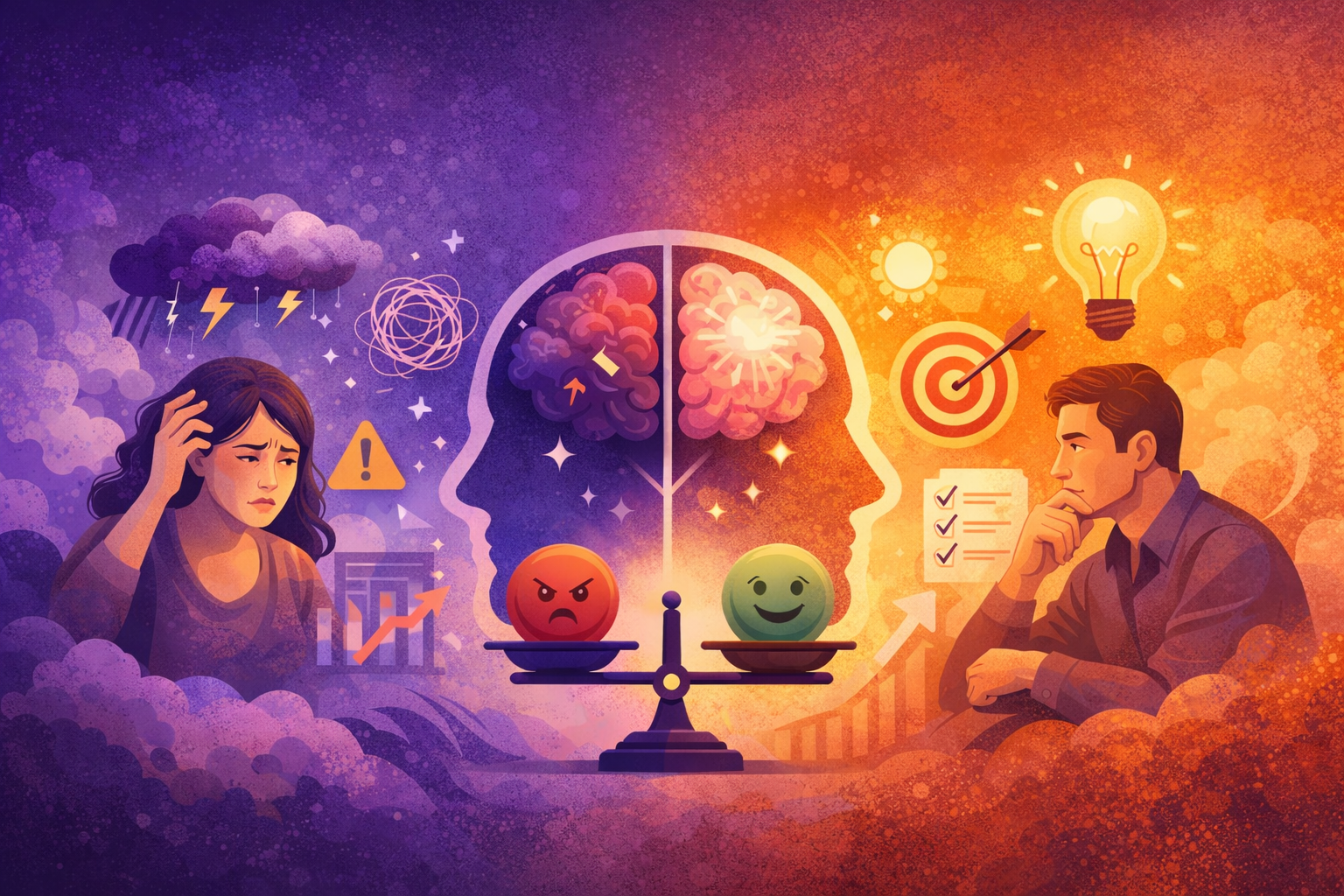 情感与决策的对比图