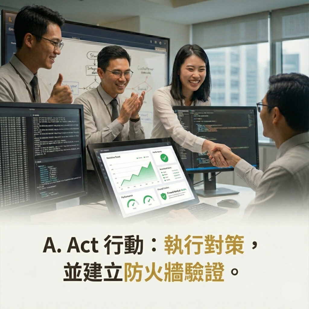IDEA-module-Act：解決問題察制定出行動對策及建立預防機制，by AriseMentor.com