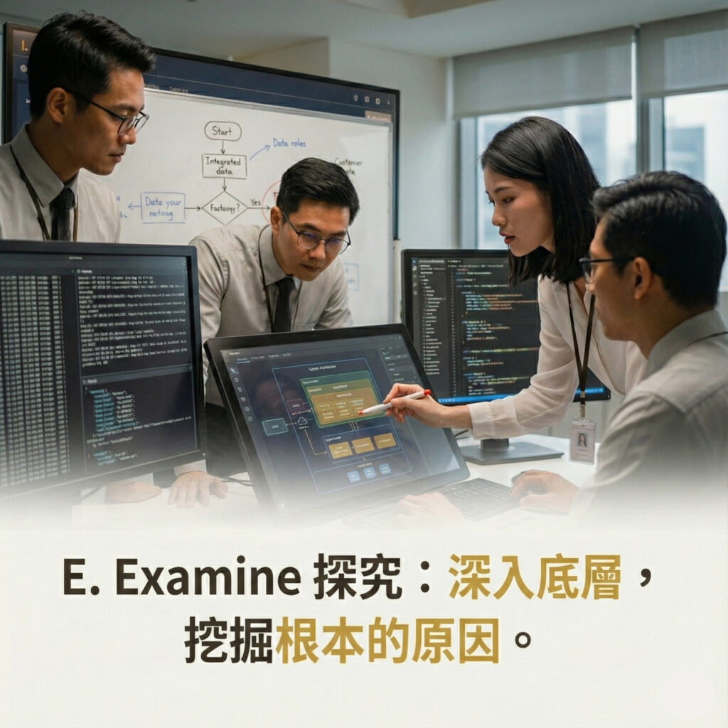 IDEA-module-Examine：探究問題根據核心痛點深入詢問5個WHY找出根本的底層邏輯，by AriseMentor.com